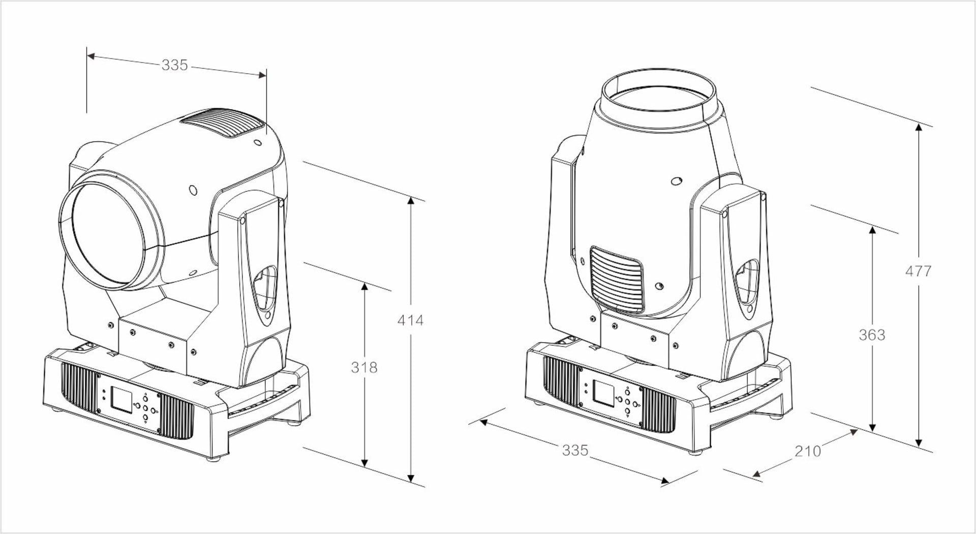 Всепогодная светодиодная вращающаяся голова LiGHT SKY MINI LUNAR 7