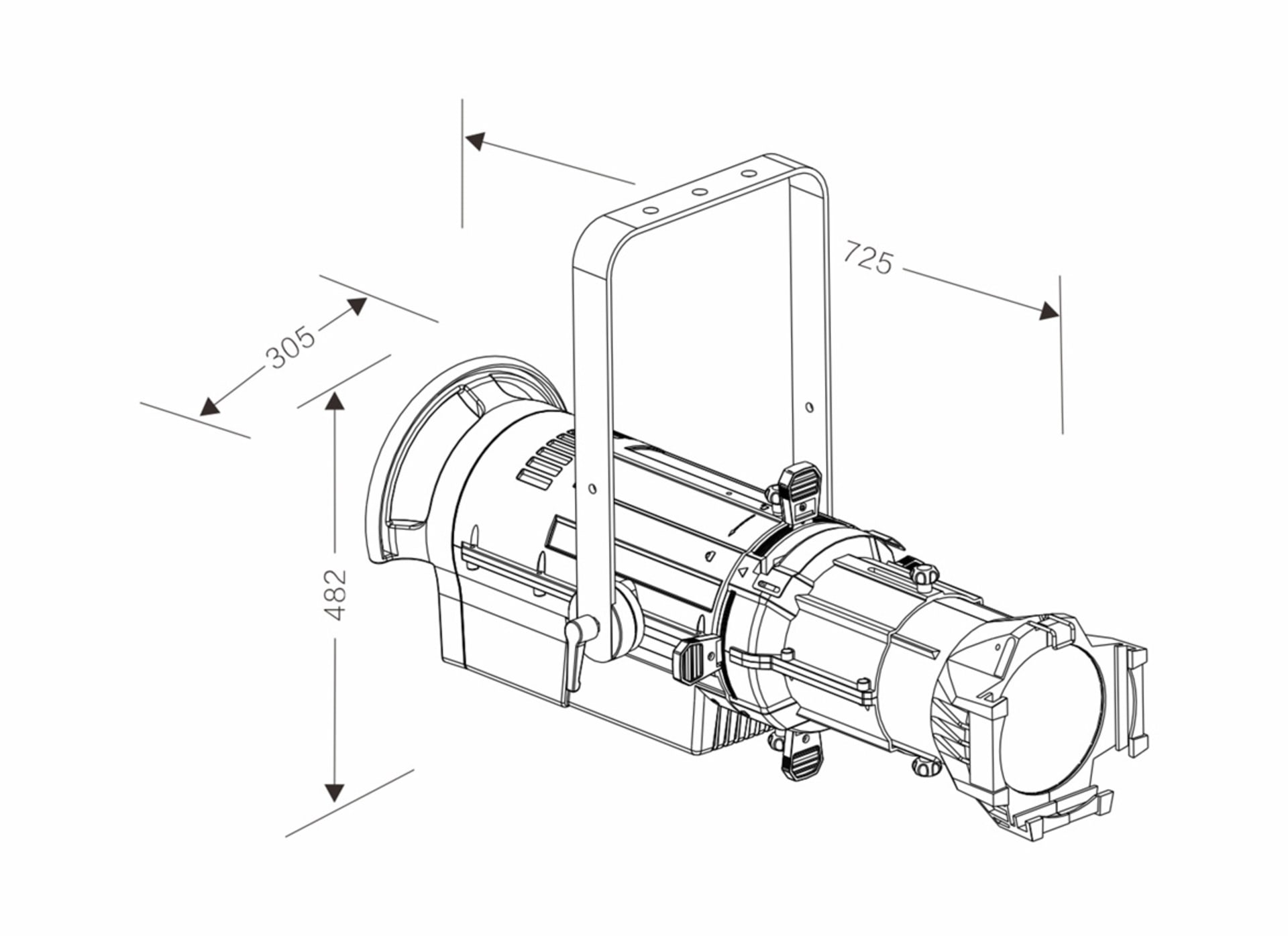 Театральный светодиодный профильный прожектор LiGHT SKY C42 (8800-C42) 5