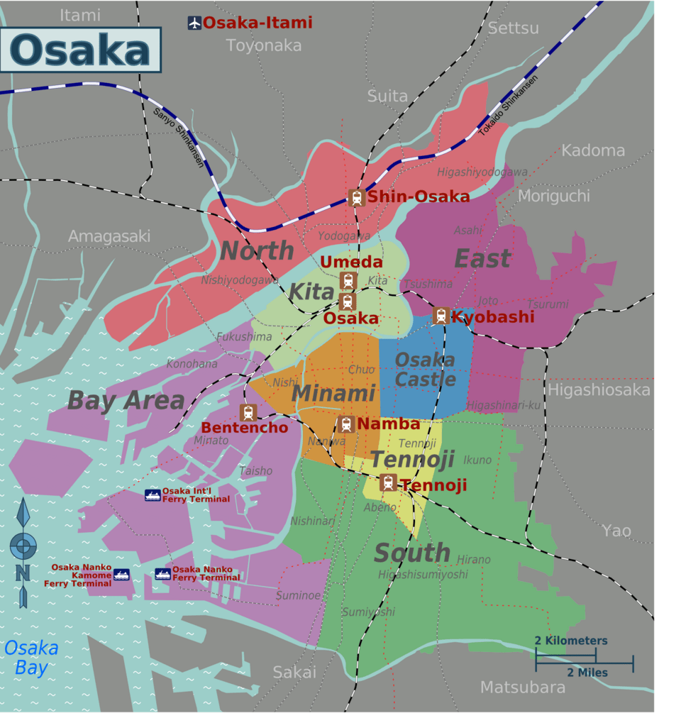 What wards to avoid in Osaka?