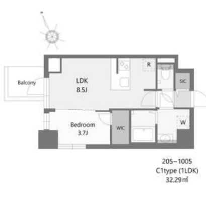 S-RESIDENCE Awaza chiaro — Top-Floor Corner Unit with Walk-In Closet 2