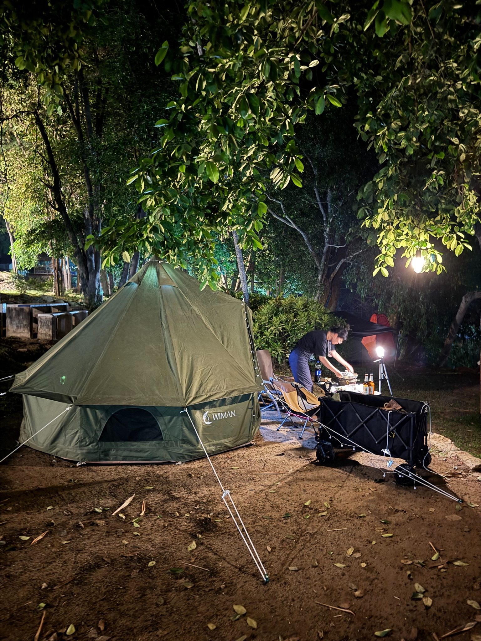เต็นท์กระโจมสีเขียวไร้เสากลาง bell tent wiman - เสียงตอบรับจากลูกค้าผู้ใช้งานจริง ที่ไว้วางใจวิมานแอร์