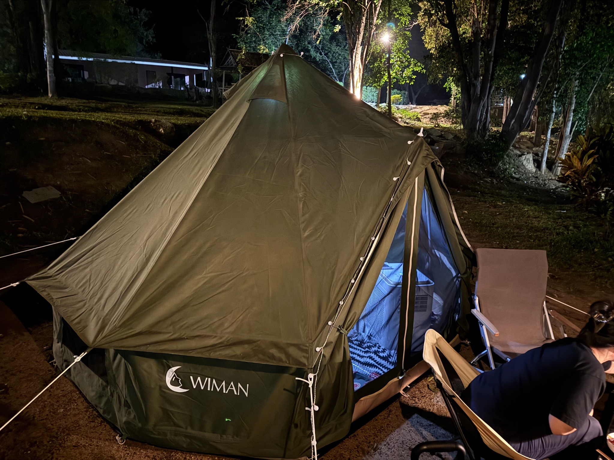 เต็นท์กระโจมสีเขียวไร้เสากลาง bell tent wiman - เสียงตอบรับจากลูกค้าผู้ใช้งานจริง ที่ไว้วางใจวิมานแอร์