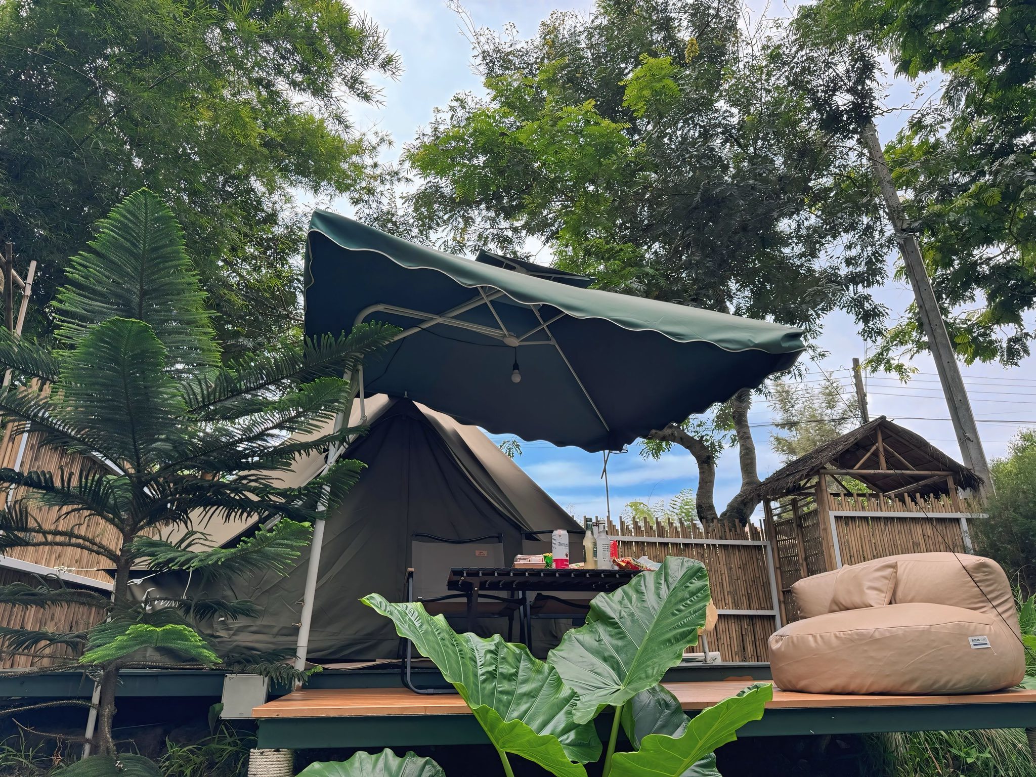 เต็นท์กระโจมสีเขียวไร้เสากลาง bell tent wiman - เสียงตอบรับจากลูกค้าผู้ใช้งานจริง ที่ไว้วางใจวิมานแอร์