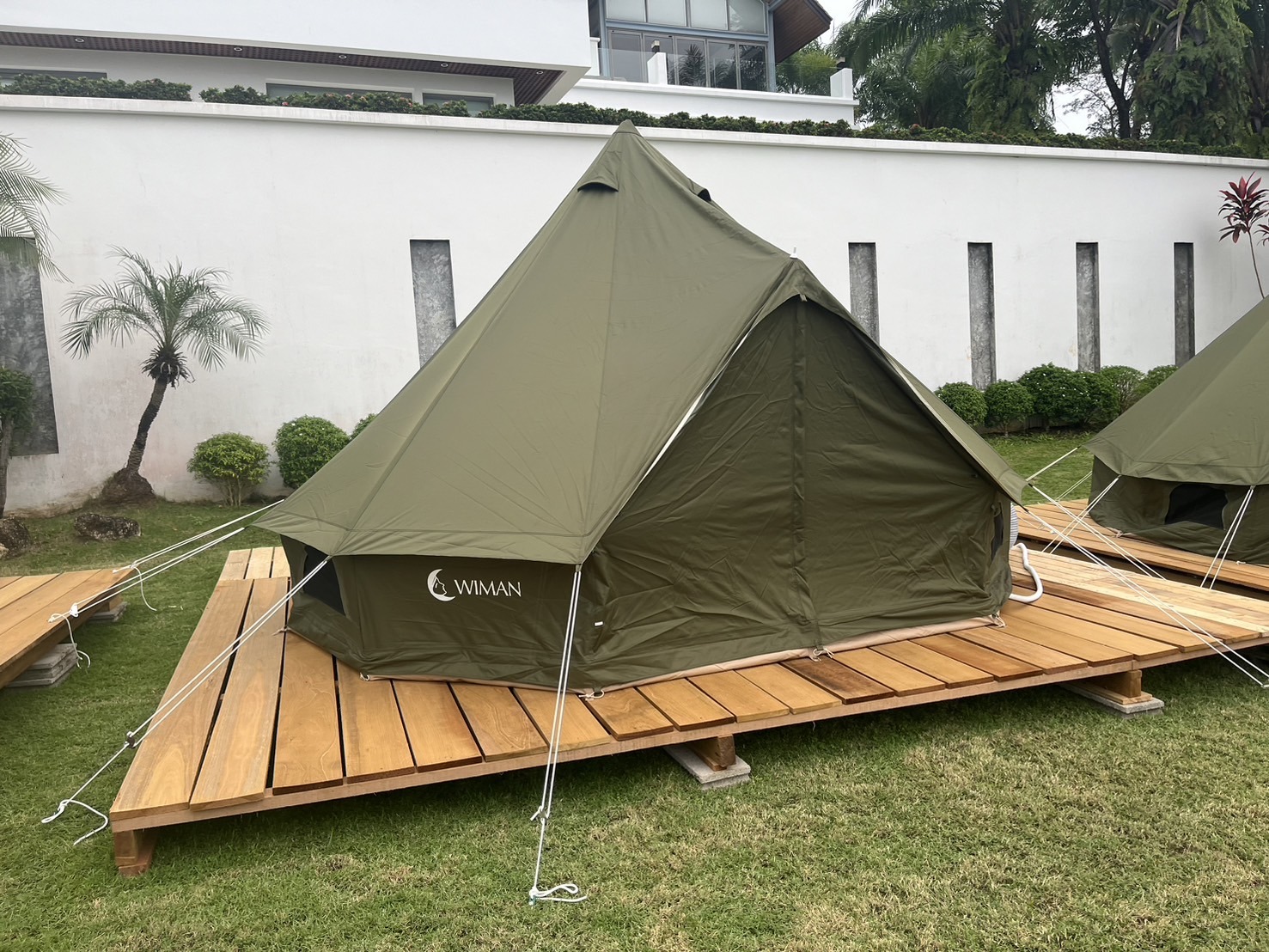 เต็นท์กระโจมสีเขียวไร้เสากลาง bell tent wiman - เสียงตอบรับจากลูกค้าผู้ใช้งานจริง ที่ไว้วางใจวิมานแอร์