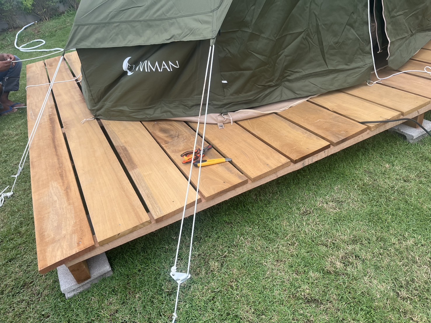 เต็นท์กระโจมสีเขียวไร้เสากลาง bell tent wiman - เสียงตอบรับจากลูกค้าผู้ใช้งานจริง ที่ไว้วางใจวิมานแอร์