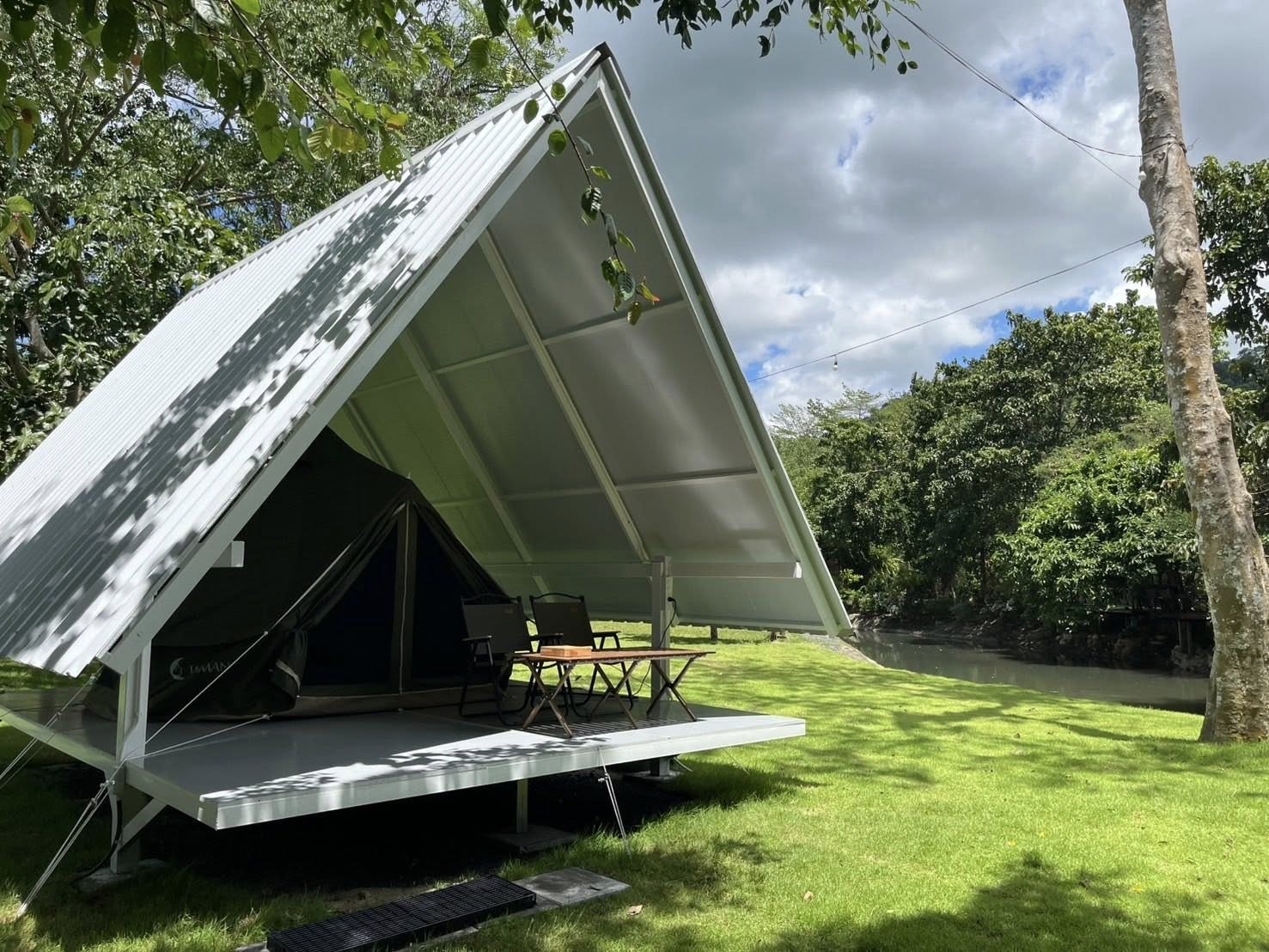เต็นท์กระโจมสีเขียวไร้เสากลาง bell tent wiman - เสียงตอบรับจากลูกค้าผู้ใช้งานจริง ที่ไว้วางใจวิมานแอร์