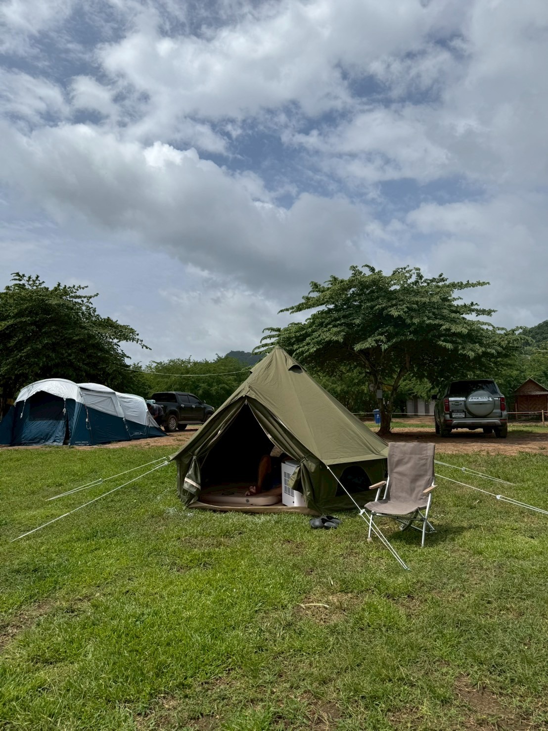 เต็นท์กระโจมสีเขียวไร้เสากลาง bell tent wiman - เสียงตอบรับจากลูกค้าผู้ใช้งานจริง ที่ไว้วางใจวิมานแอร์