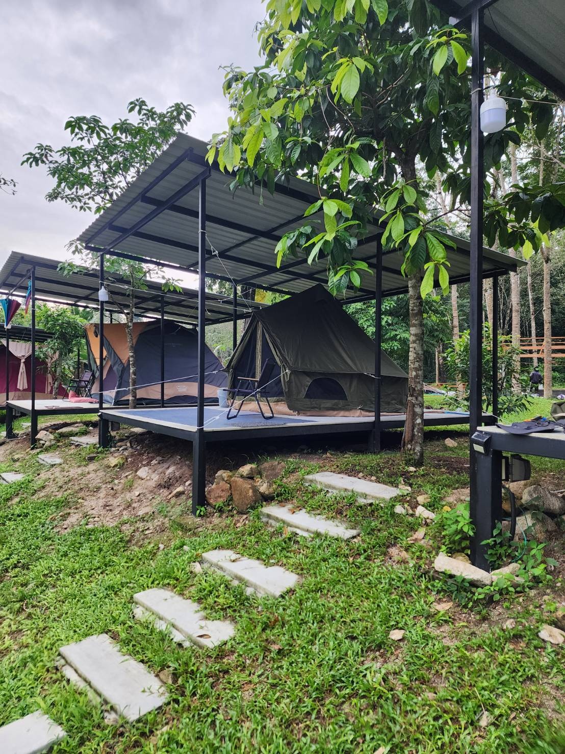 เต็นท์กระโจมสีเขียวไร้เสากลาง bell tent wiman - เสียงตอบรับจากลูกค้าผู้ใช้งานจริง ที่ไว้วางใจวิมานแอร์