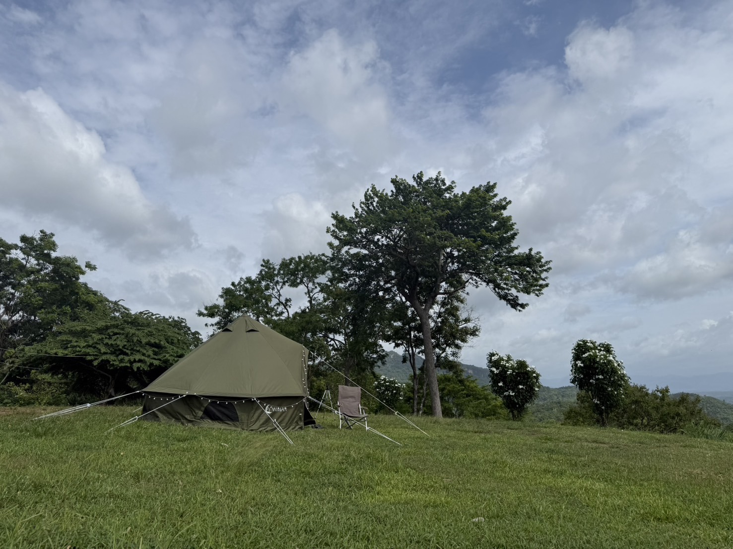 เต็นท์กระโจมสีเขียวไร้เสากลาง bell tent wiman - เสียงตอบรับจากลูกค้าผู้ใช้งานจริง ที่ไว้วางใจวิมานแอร์
