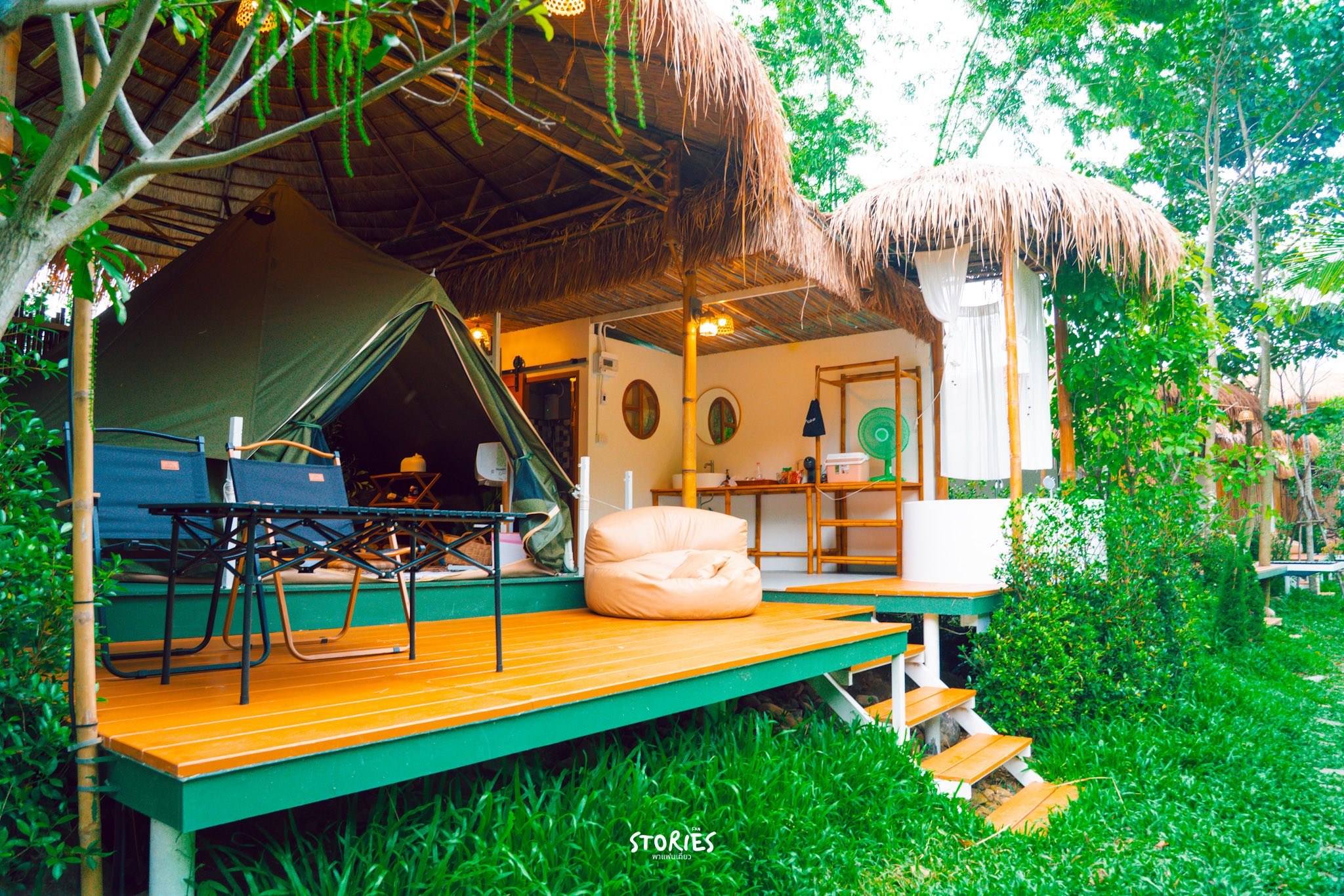 เต็นท์กระโจมสีเขียวไร้เสากลาง bell tent wiman - เสียงตอบรับจากลูกค้าผู้ใช้งานจริง ที่ไว้วางใจวิมานแอร์