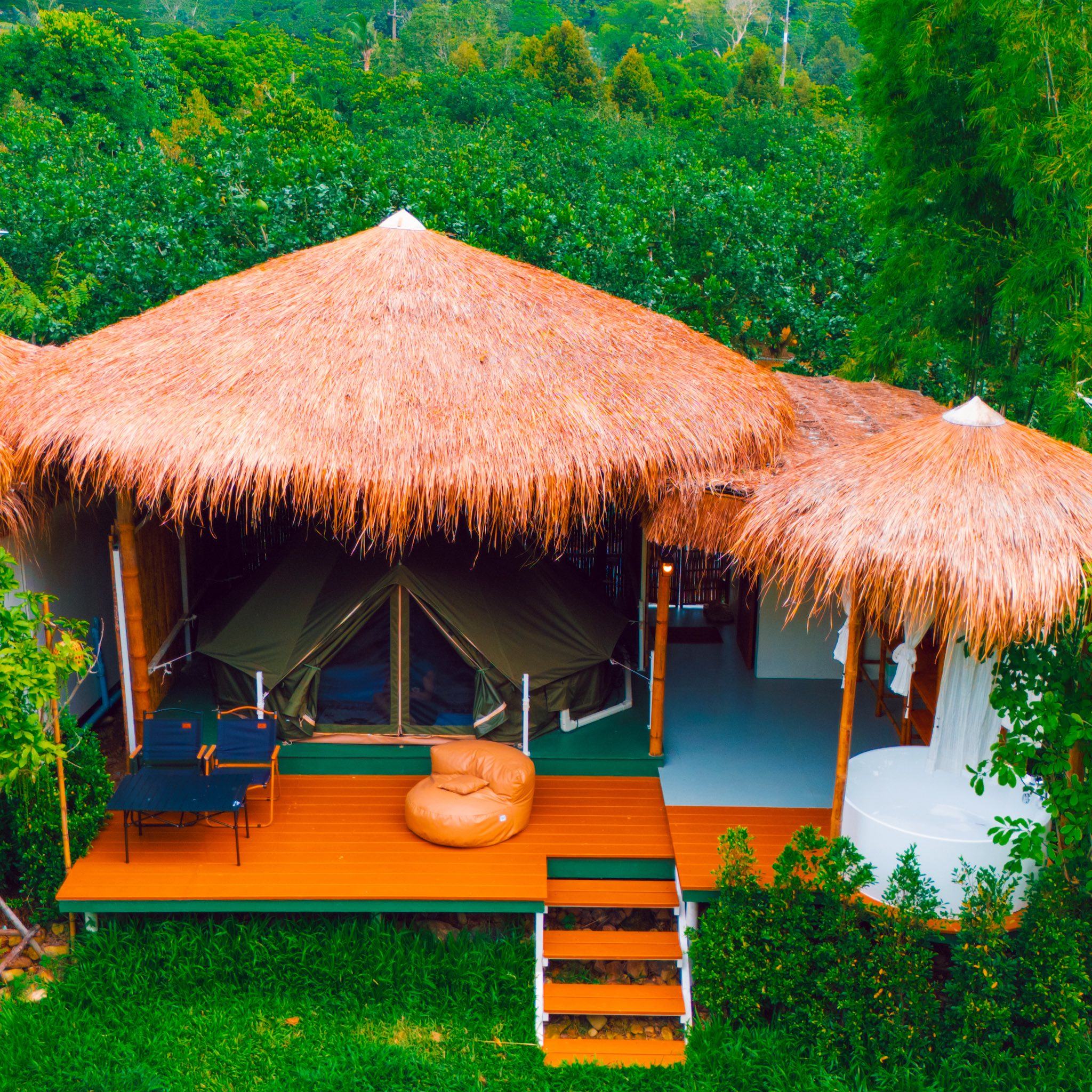 เต็นท์กระโจมสีเขียวไร้เสากลาง bell tent wiman - เสียงตอบรับจากลูกค้าผู้ใช้งานจริง ที่ไว้วางใจวิมานแอร์