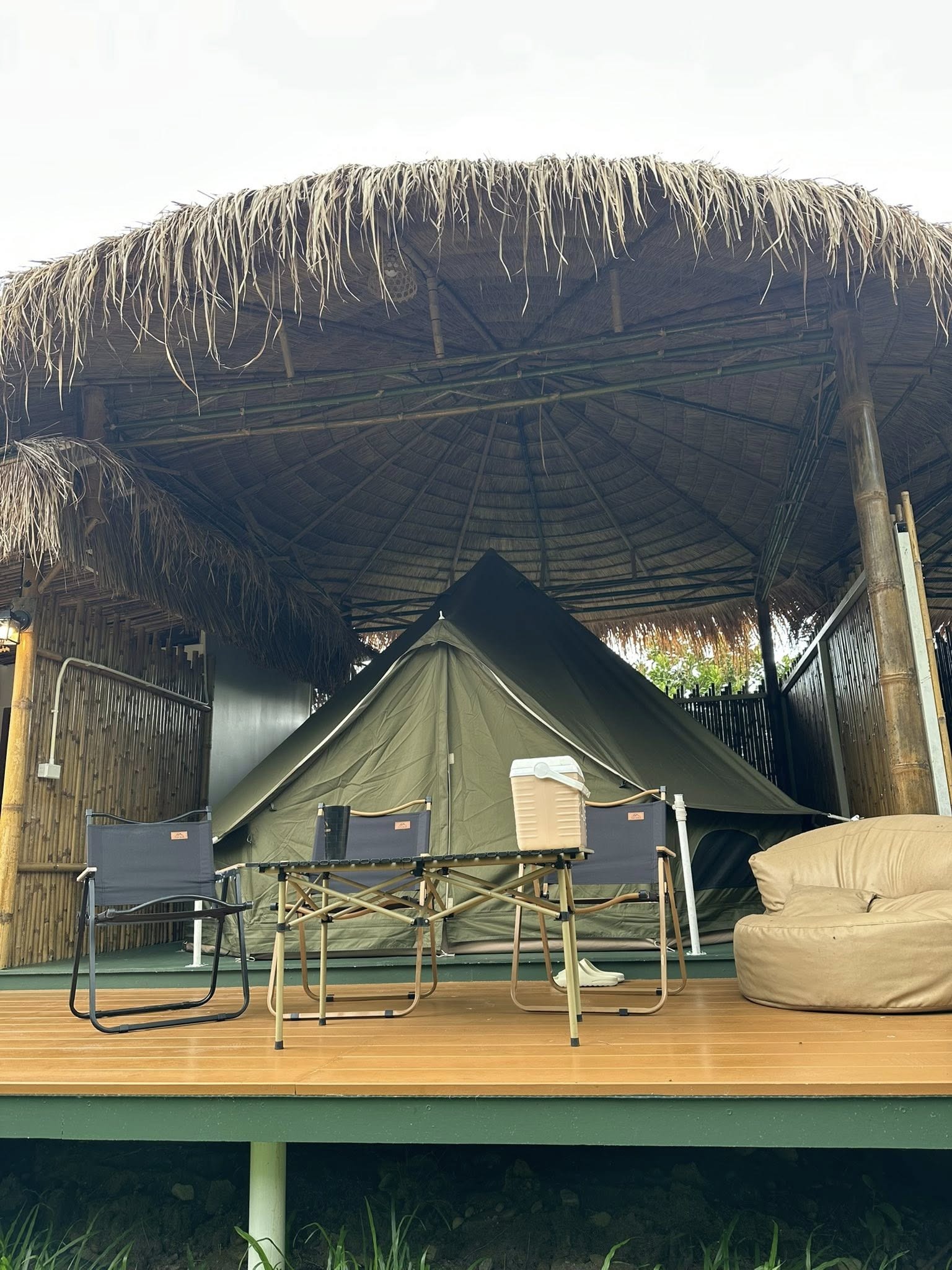เต็นท์กระโจมสีเขียวไร้เสากลาง bell tent wiman - เสียงตอบรับจากลูกค้าผู้ใช้งานจริง ที่ไว้วางใจวิมานแอร์