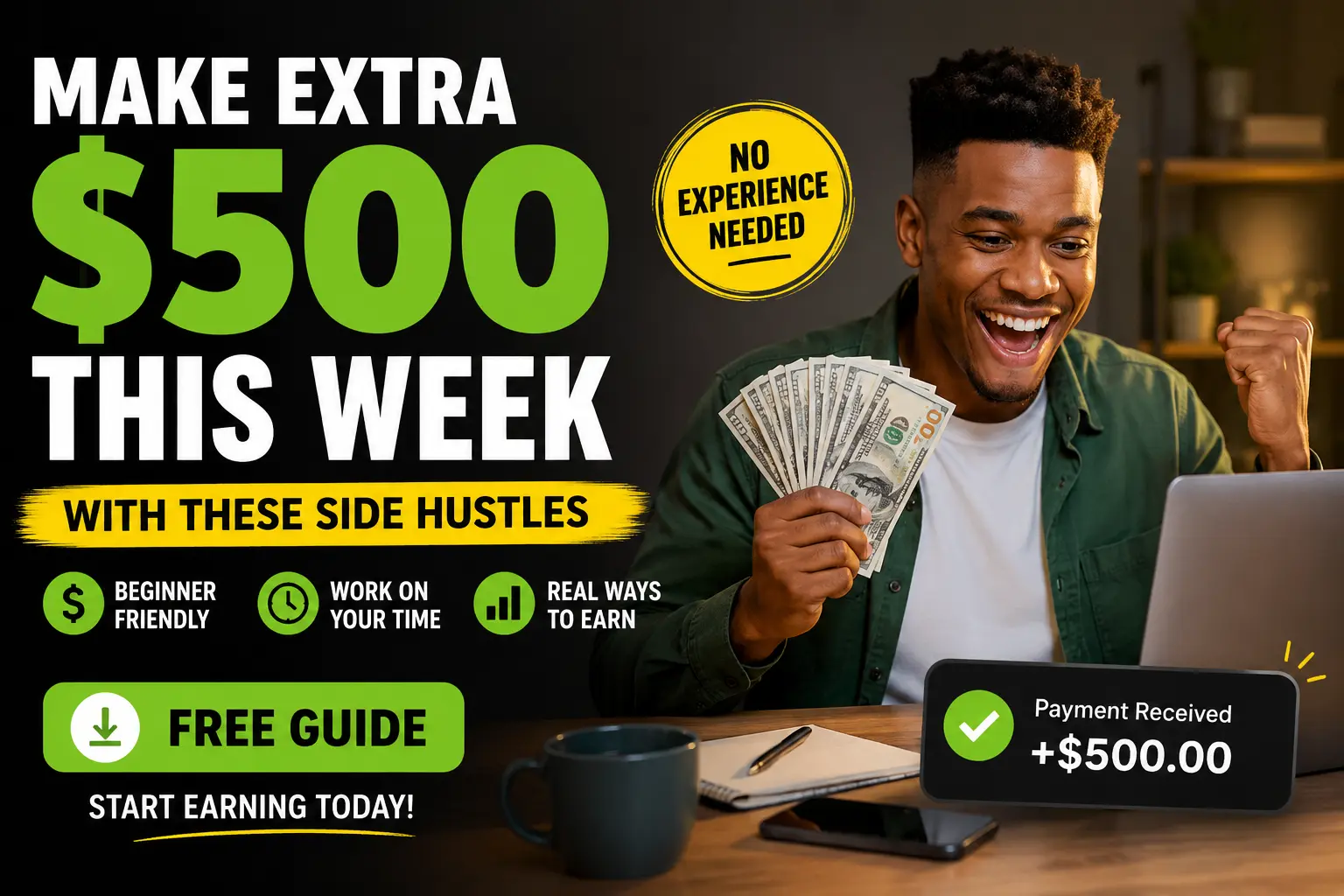 Best Side Hustles Paying Weekly in 2026 — No Experience Needed