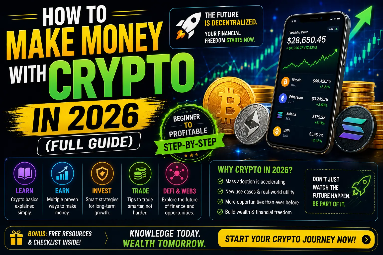 How to Make Money With Crypto in 2026 (Full Guide)