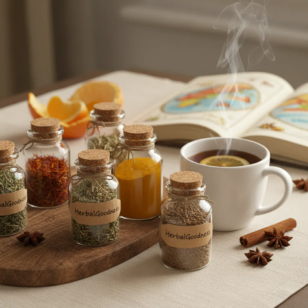 herbs and spices for flavor