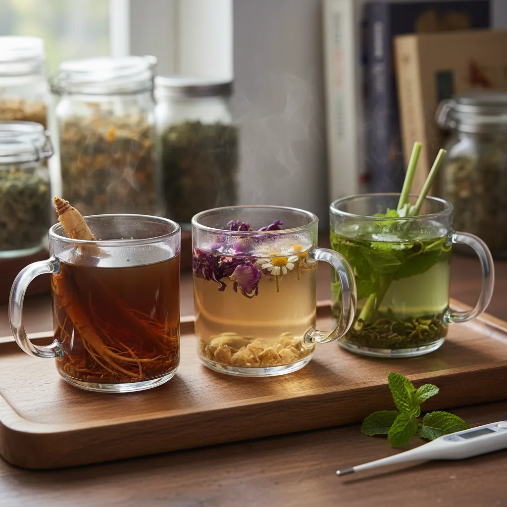 herbal tea blends colorful