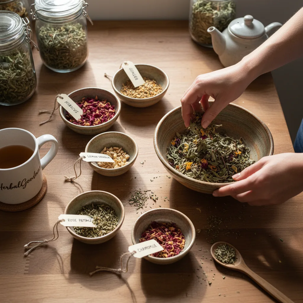 herbal tea making home setup