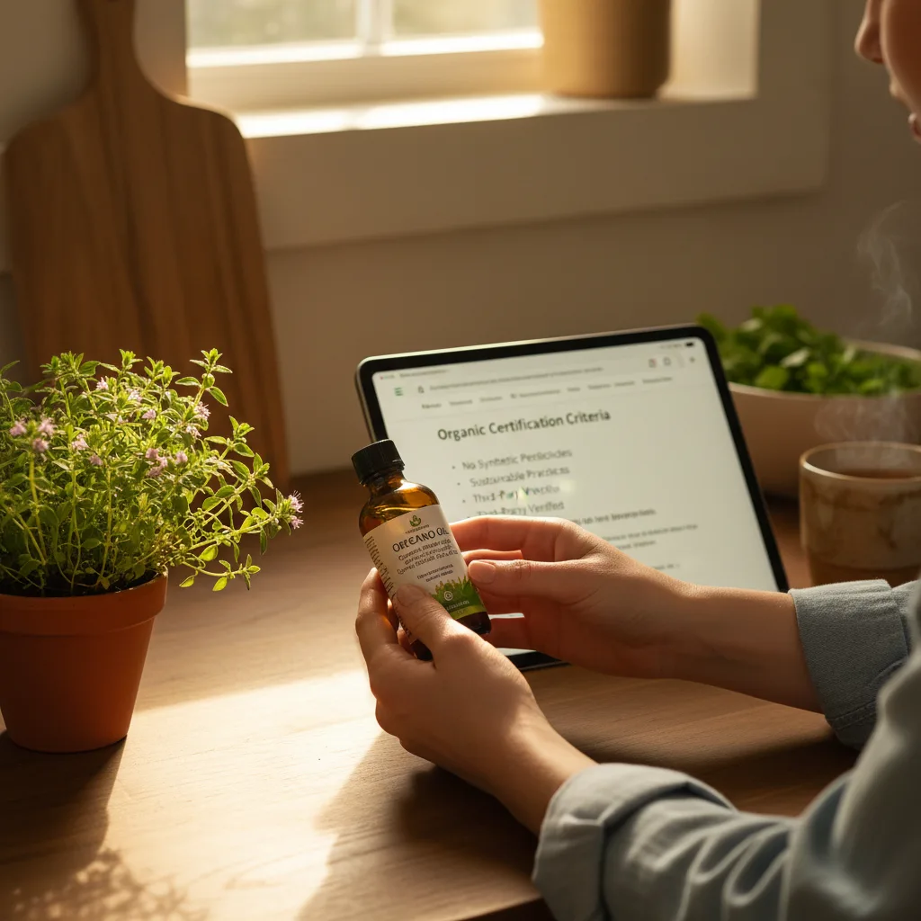 organic oregano field