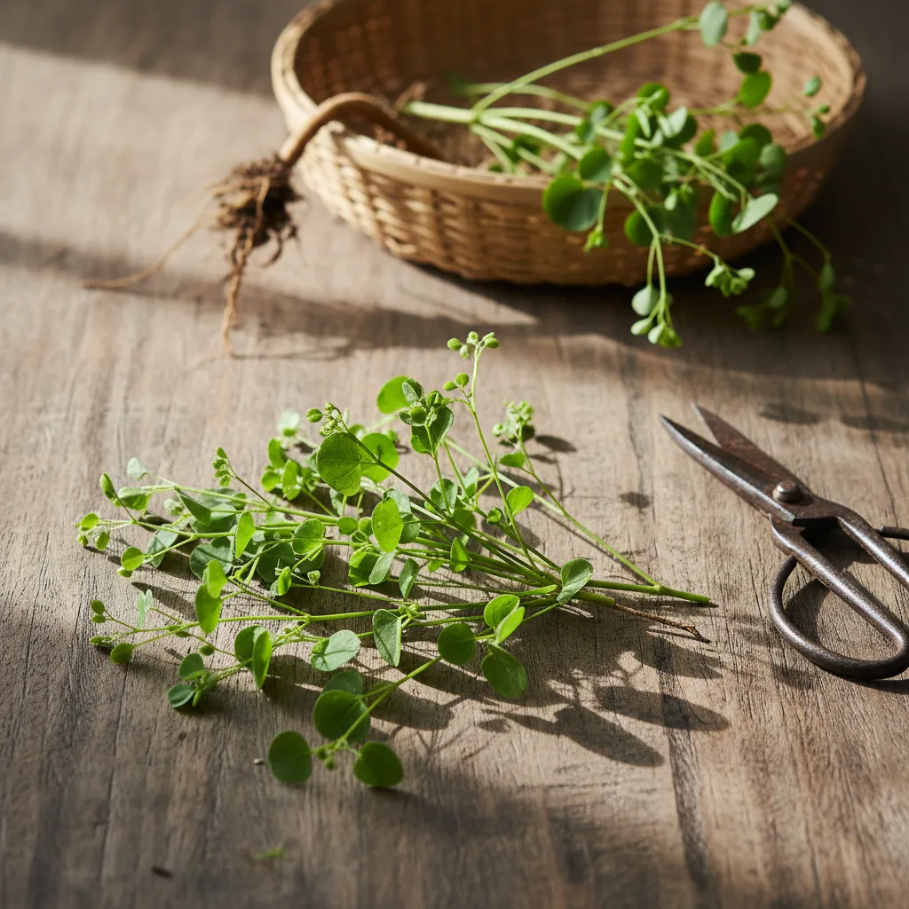 dried stonebreaker for herbal tea