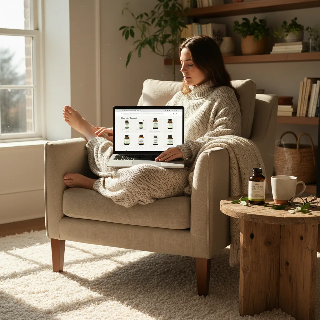 olive leaf extract capsules and tea