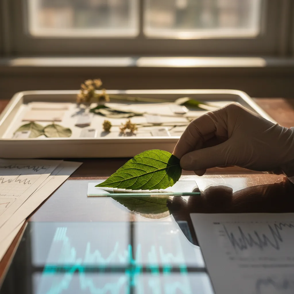 Analytical laboratory testing plant alkaloids
