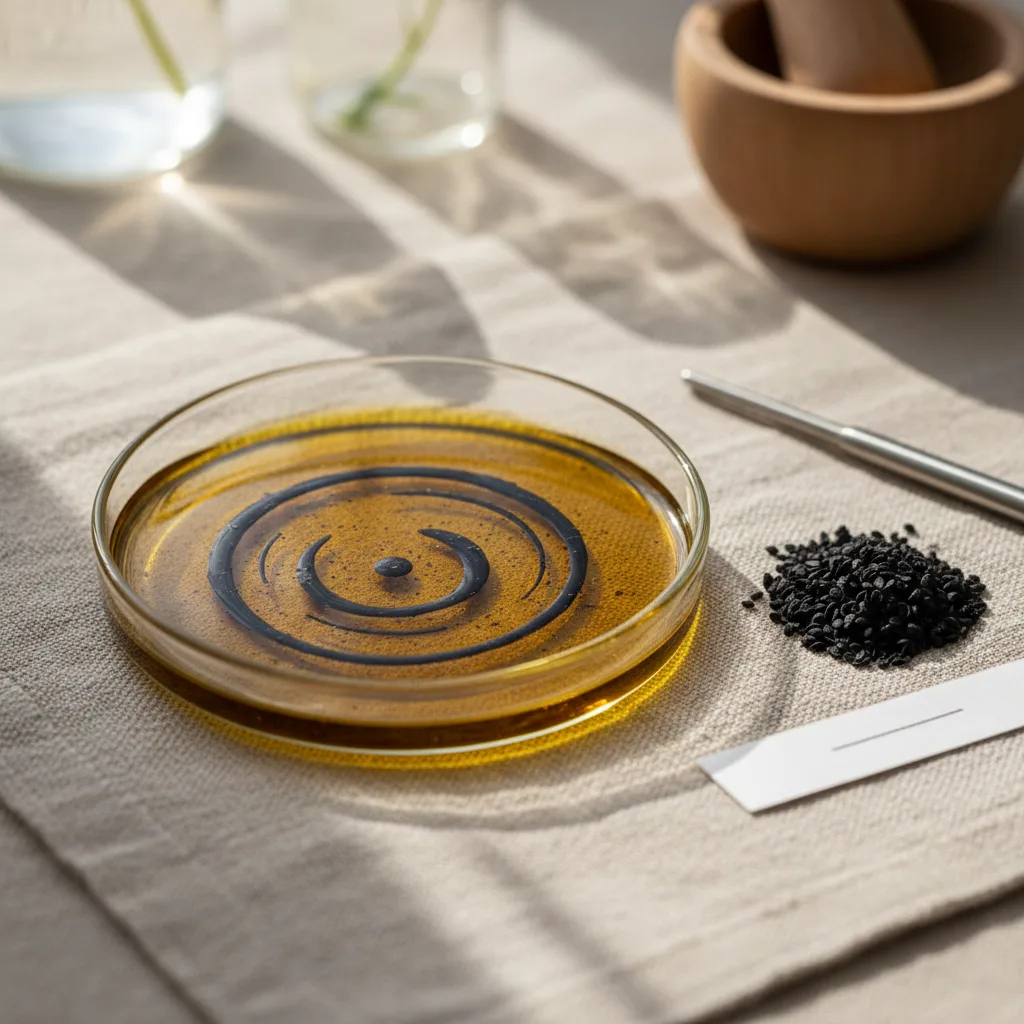 Testing black seed oil quality