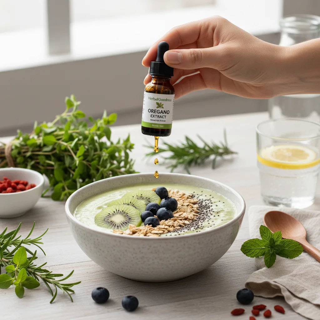 fresh oregano preparation