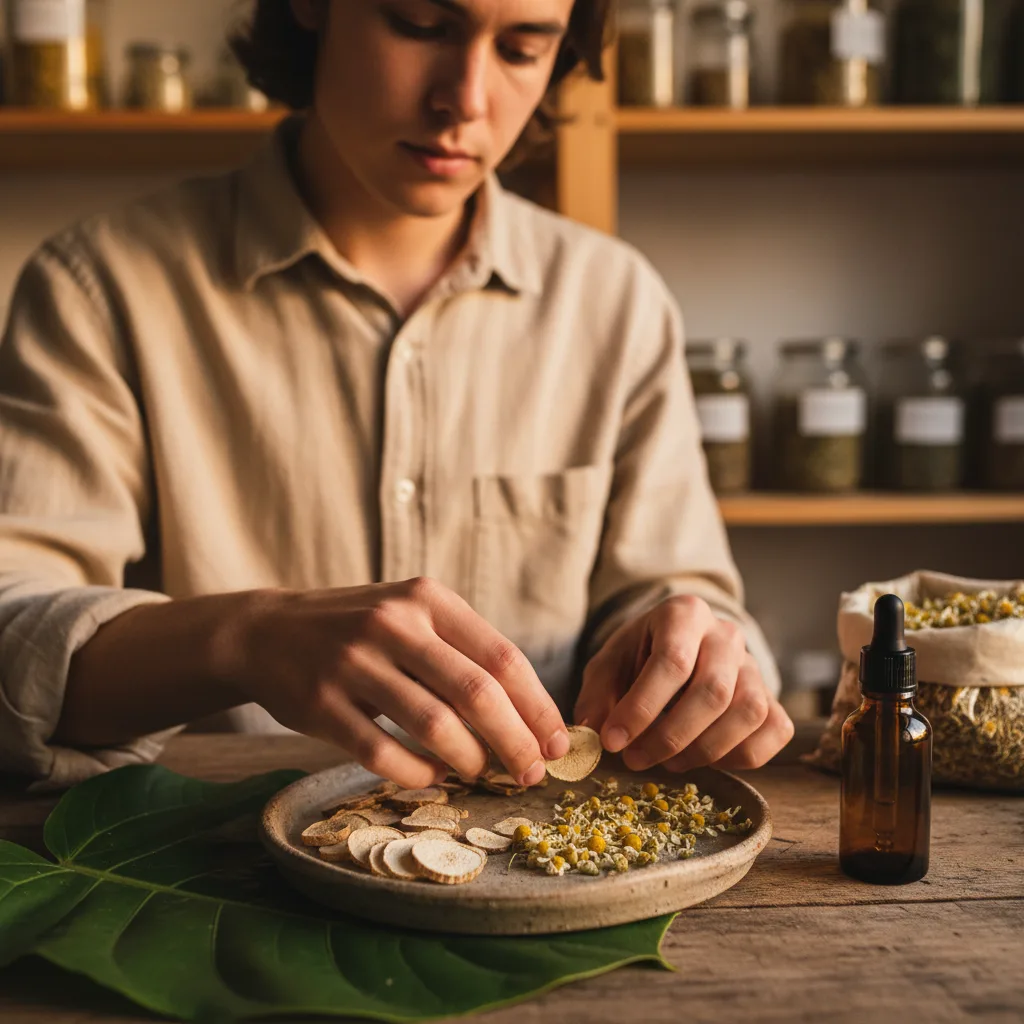 synergistic herbal compounds lab depiction