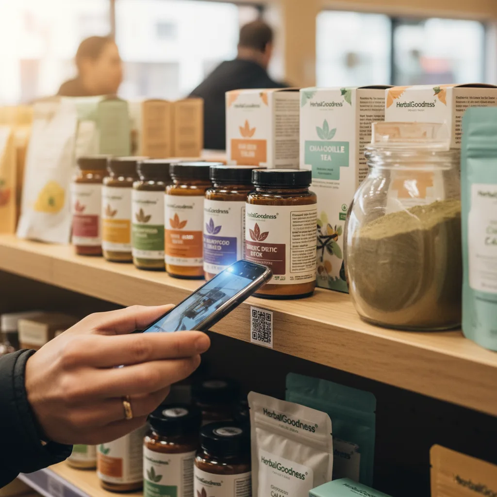 shelf-labels-gnc-qrcodes-herbal-products