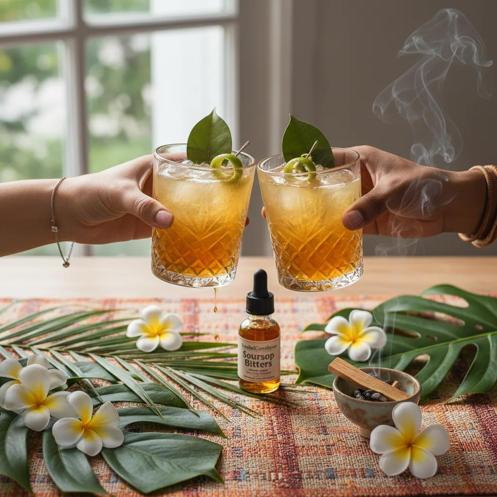Soursop bitters in a Caribbean market