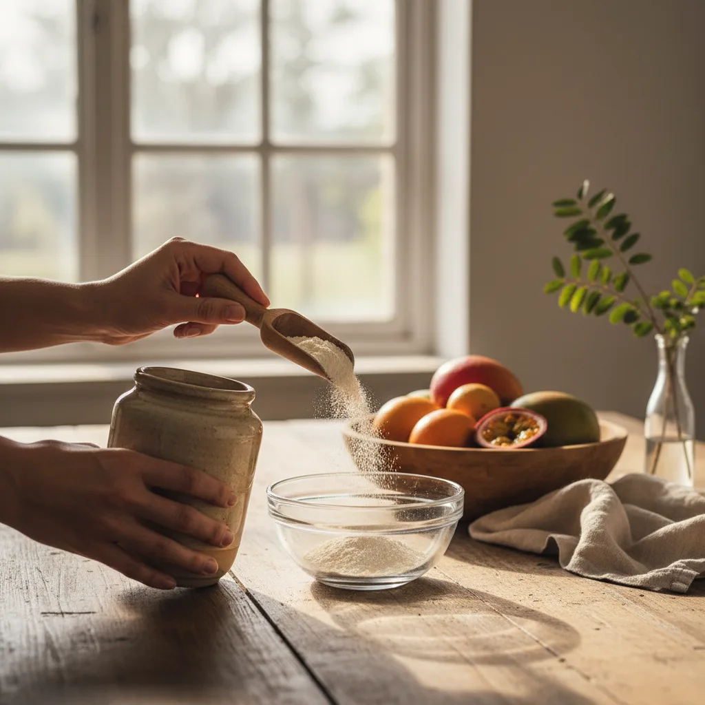 baobab fruit scoop and powder