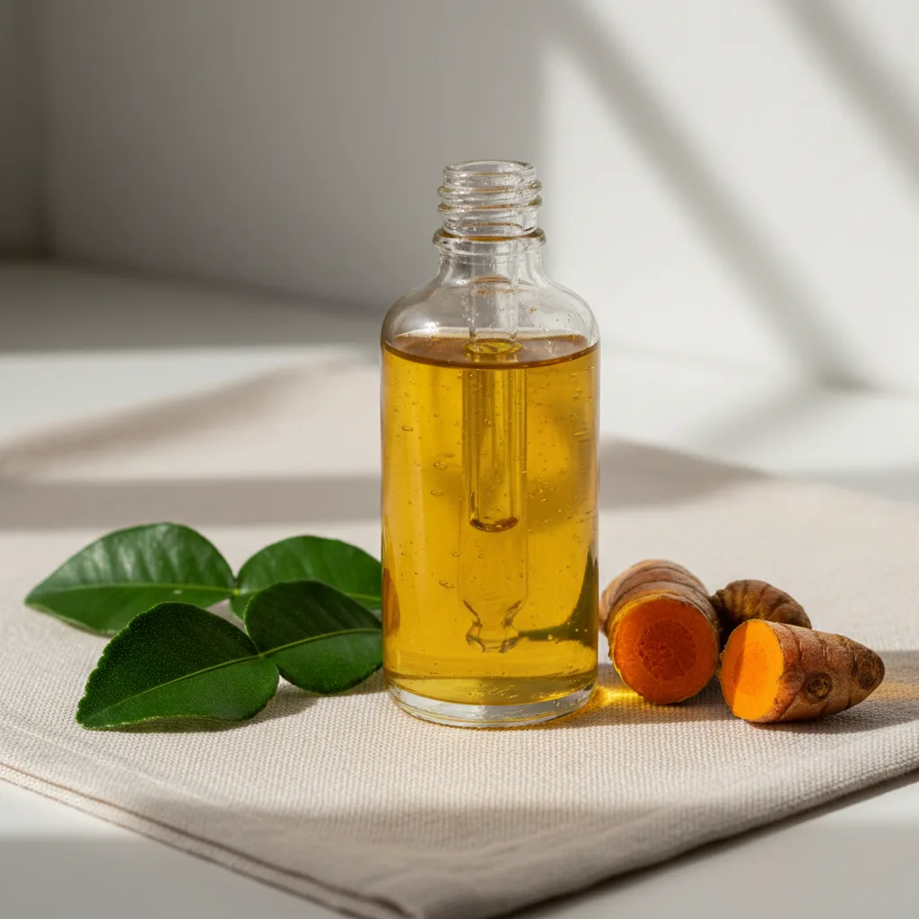 Jamu botanical extraction illustration