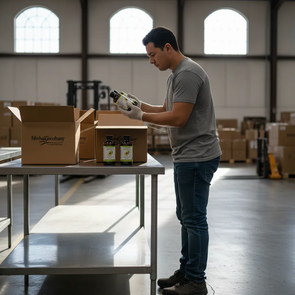 Inspecting supplement bottle label