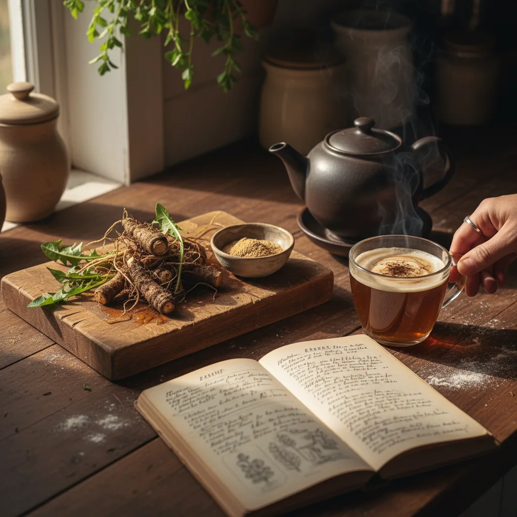 dandelion-root-tea-brewing