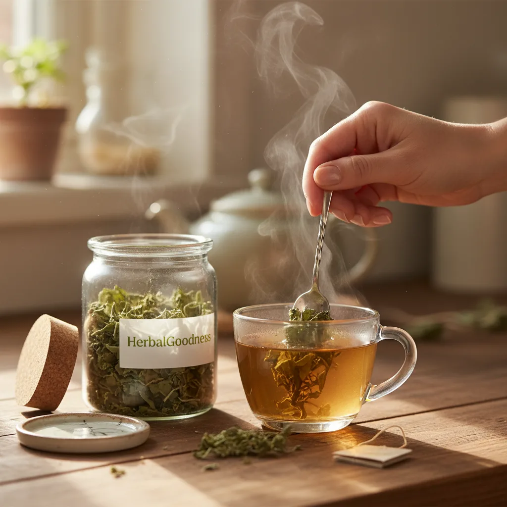 herbal extract dropper and loose leaf tea