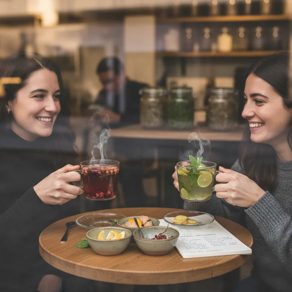 herbal tea café ambiance