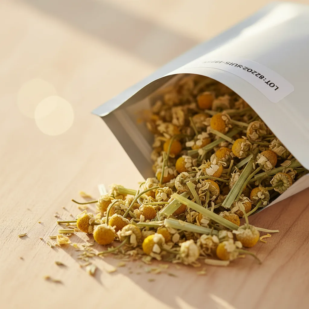 organic single-herb teas in glass cup