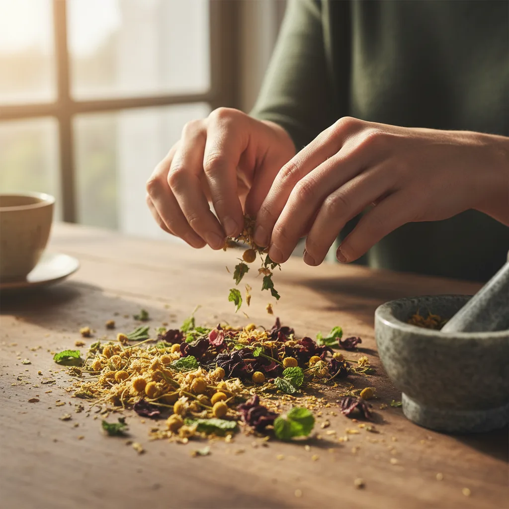 herbal supplement labels and tea ingredients