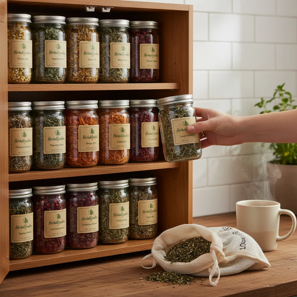 herbal tea refill storage jars