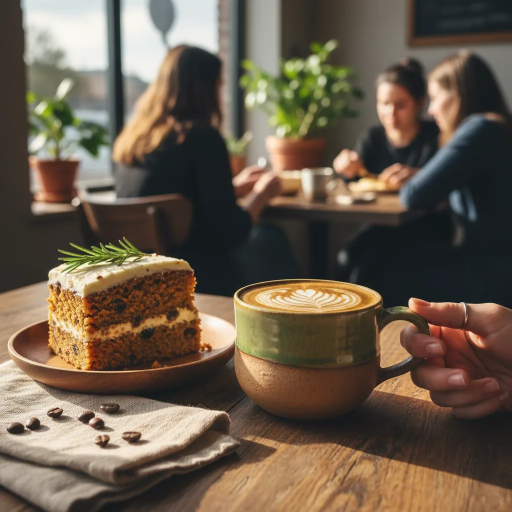 dandelion root latte cafe presentation