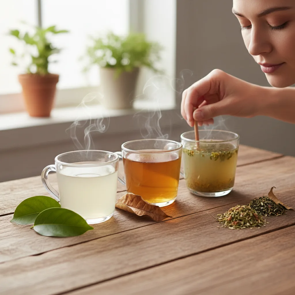 Soursop Tea in Wooden Tray