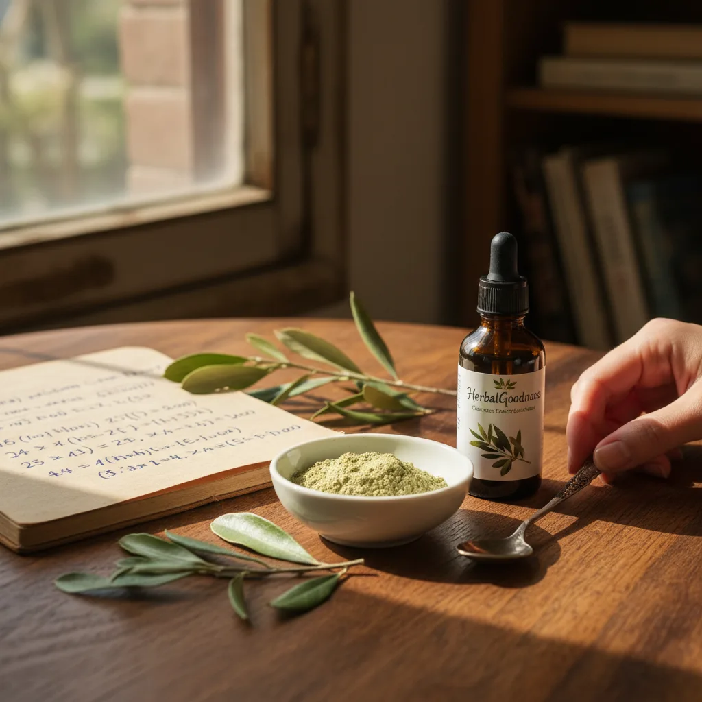 Measuring and blending bulk olive leaf extract