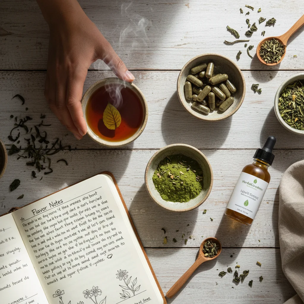 herbal supplement tea format