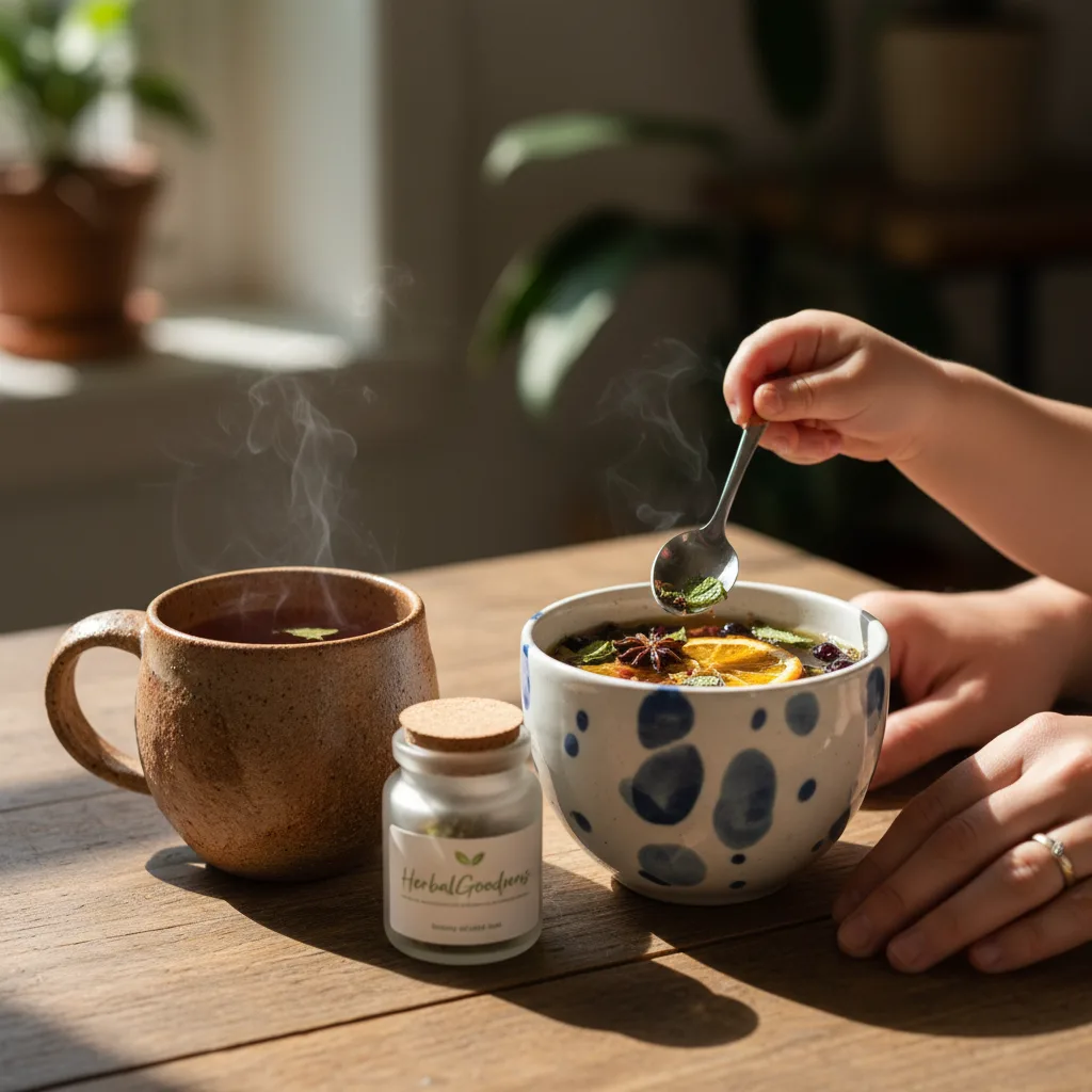 brewing-papaya-leaf-with-kids