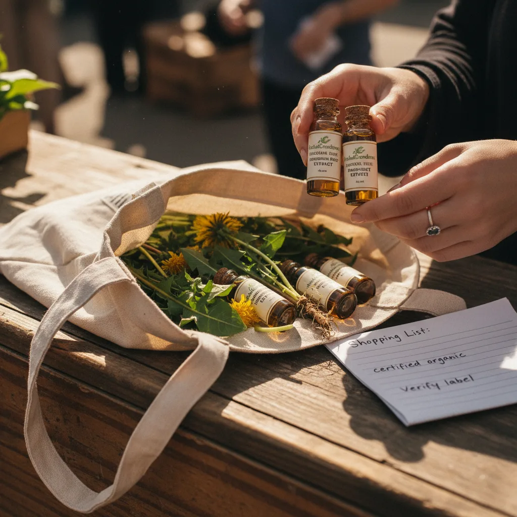 organic ingredients dandelion extract
