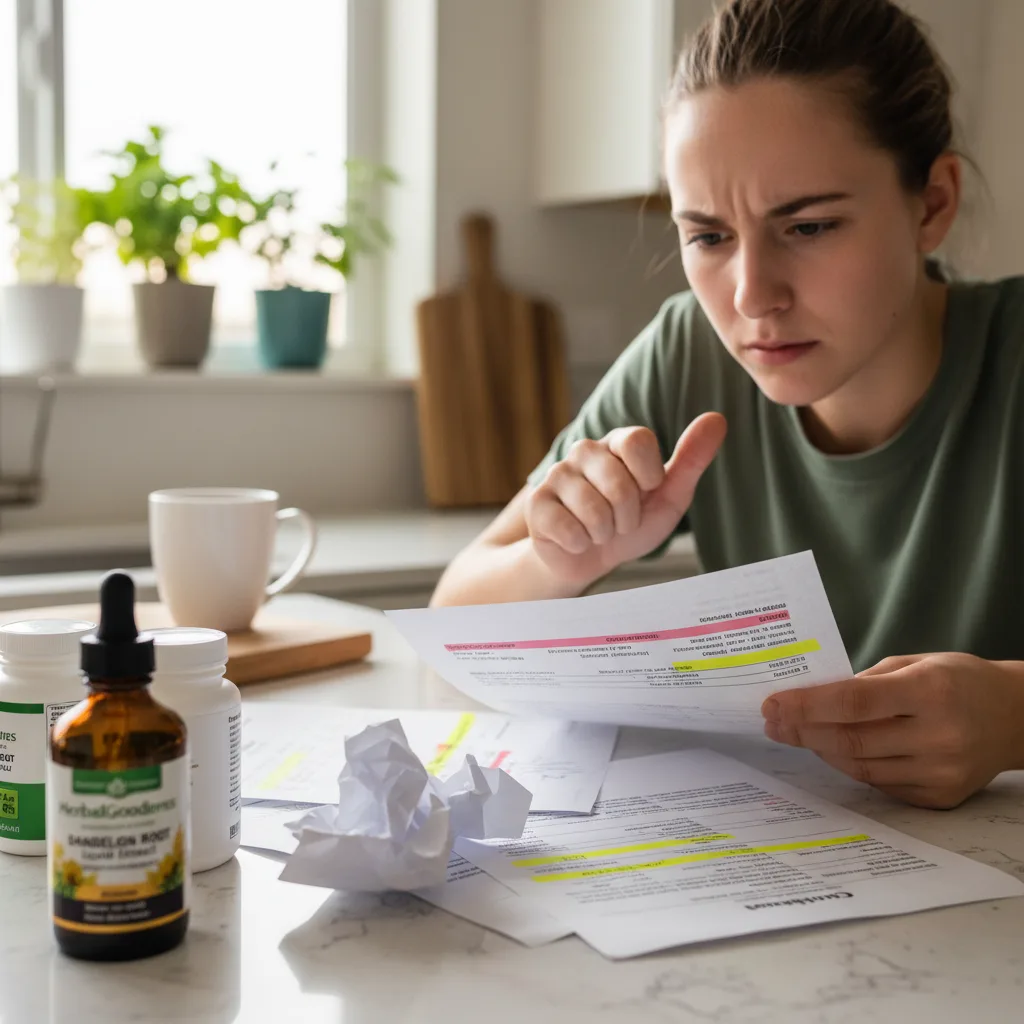 dandelion root laboratory testing