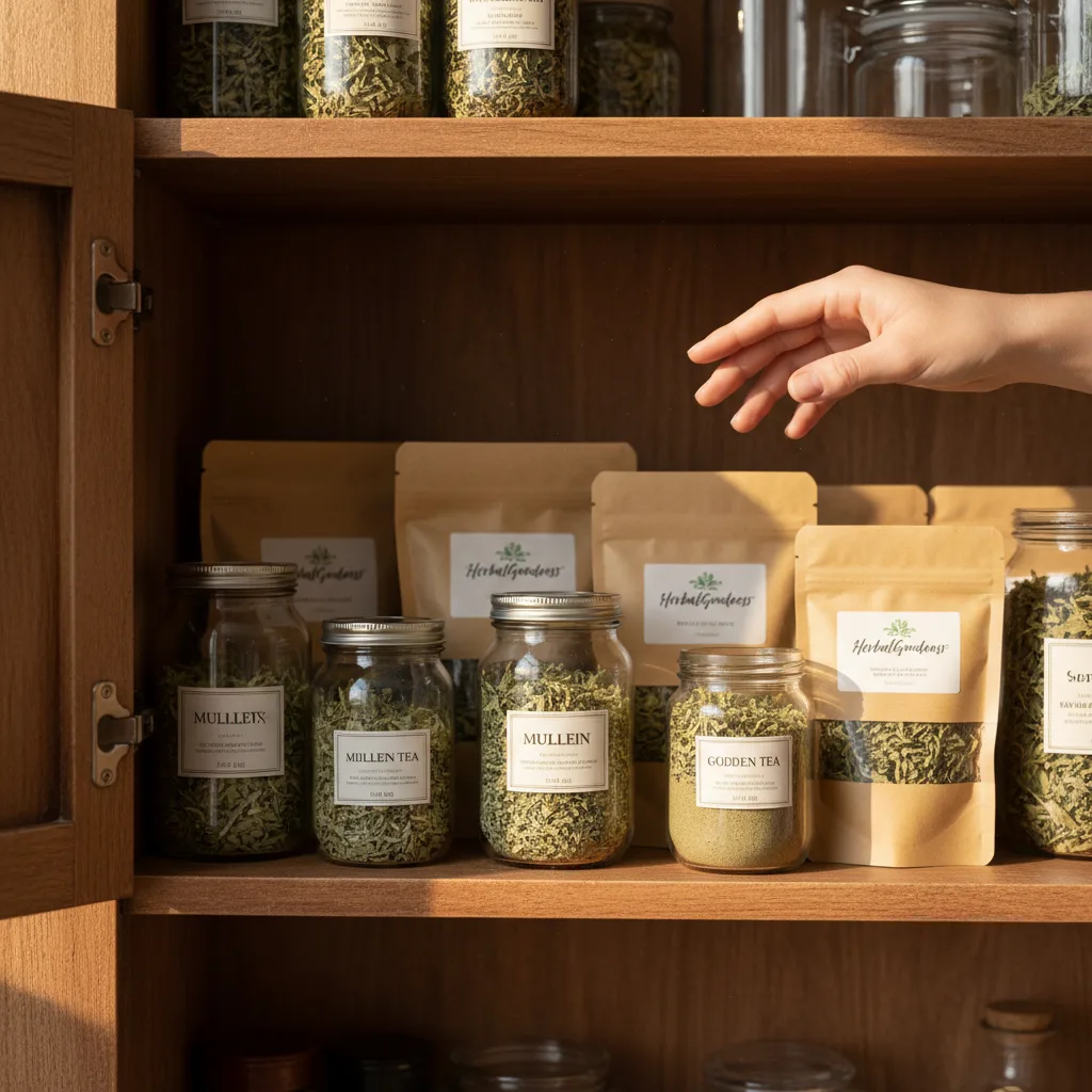 mullein leaf tea presentation