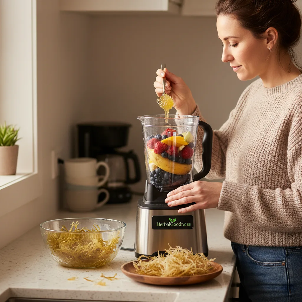 sea moss powder in smoothie