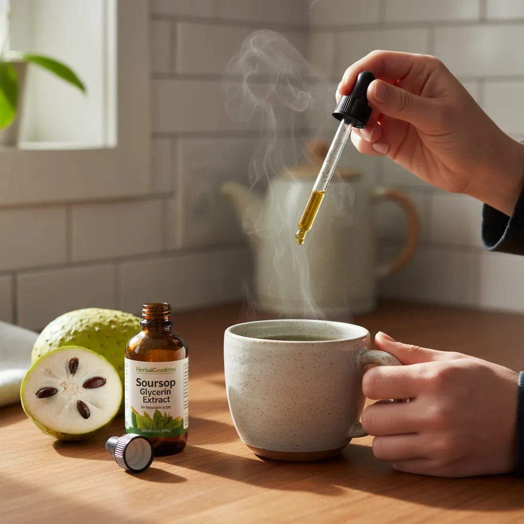 fresh soursop extract bottle
