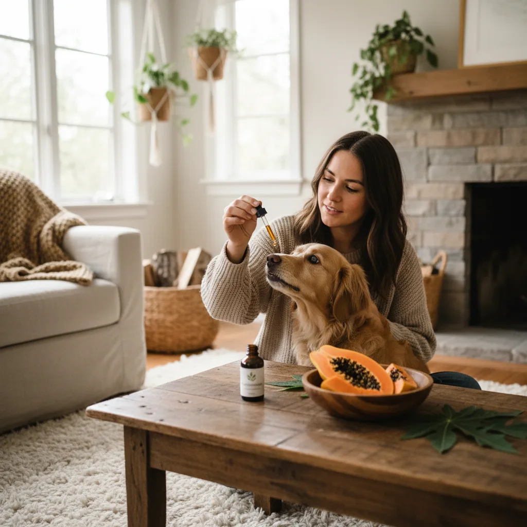 papaya leaf supplement label tips for pets